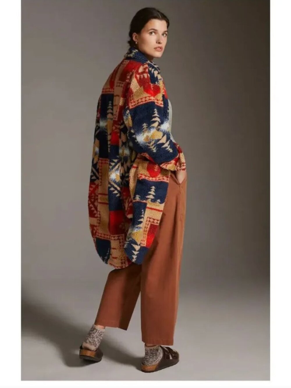 Anthropologie Pilcro Leopard Sherpa Duster - Picture 4 of 12
